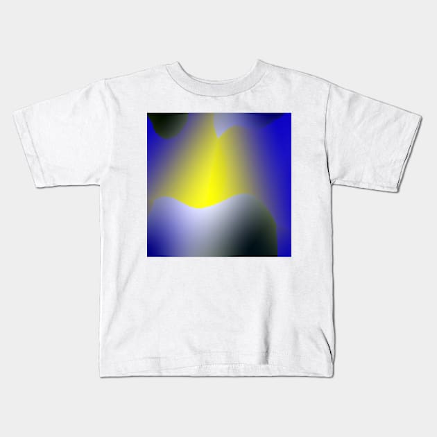 YELLOW BLUE ABSTRACT TEXTURE ART Kids T-Shirt by Artistic_st